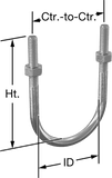 U-bolt for 6 inch pipe